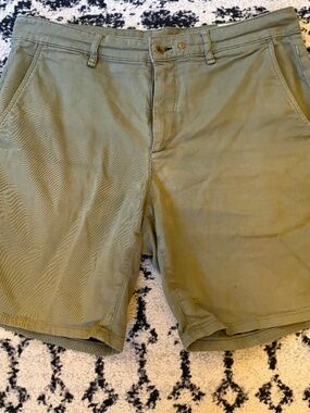 Rag And Bone Perry Cotton Twill Shorts Men's 34 Olive Casual Outdoor Hiking GUC